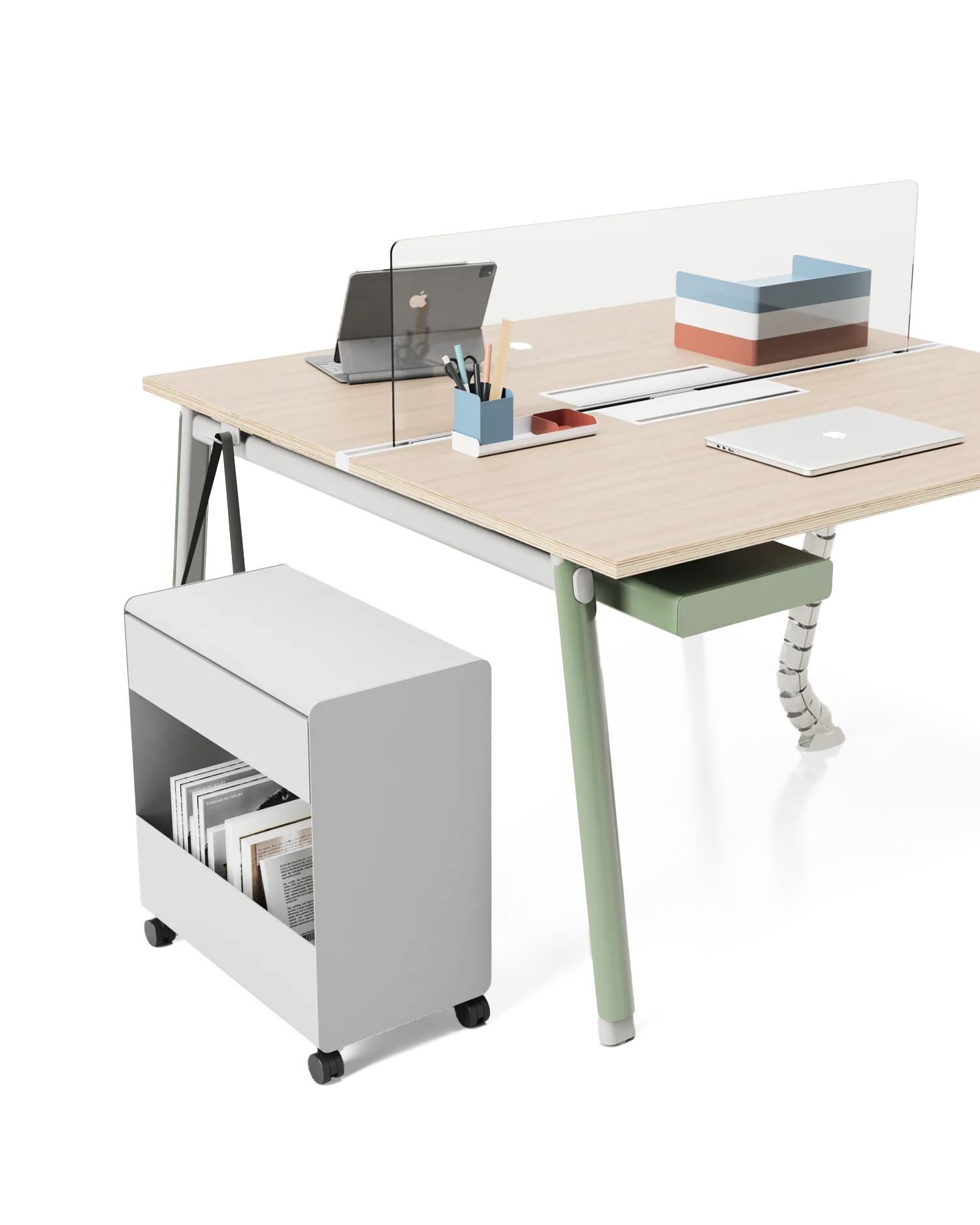 Arc Workstation by UFOU - Fixed Height Workstation with customisable colours