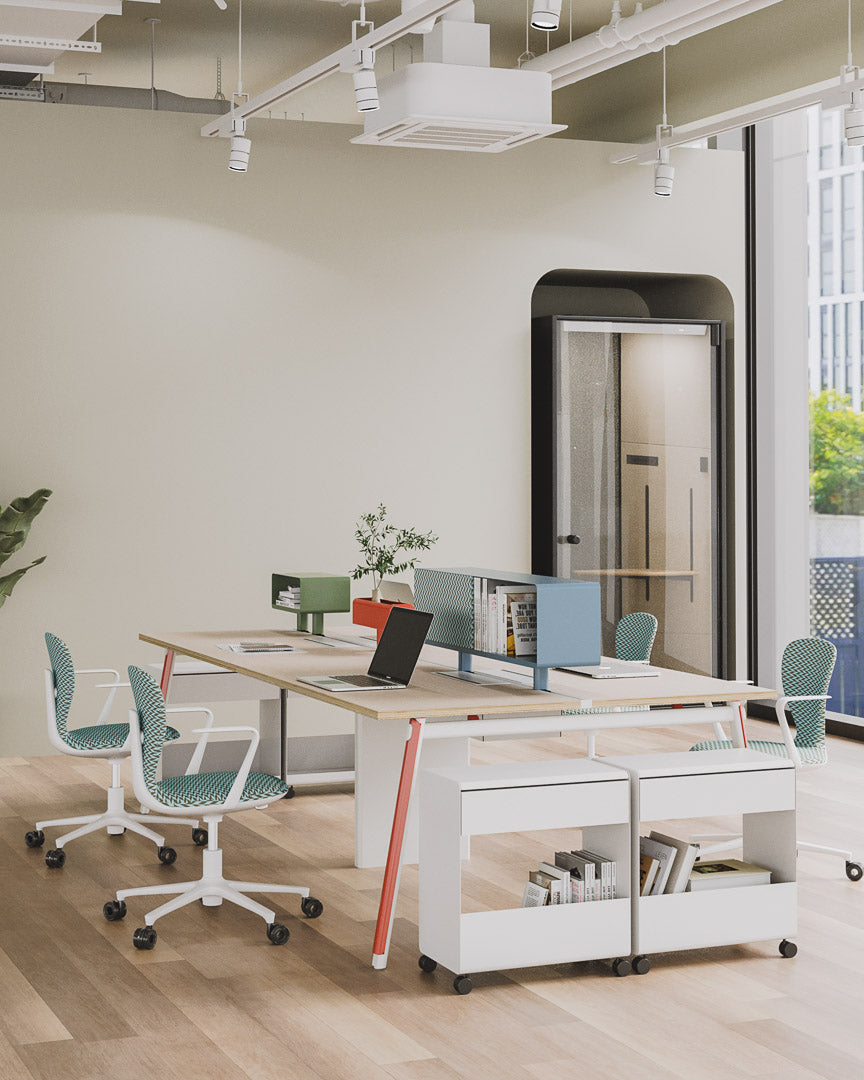 Arc Workstation by UFOU - Fixed Height Workstation with customisable colours