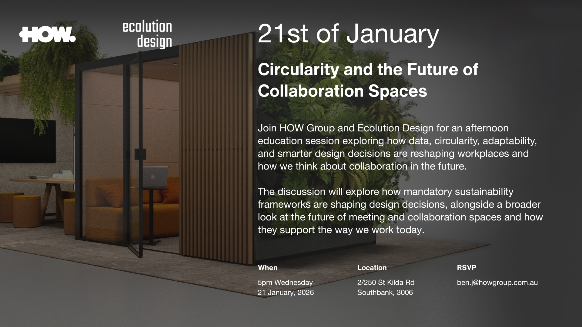 21st of January: Circularity and the Future of Collaboration Spaces