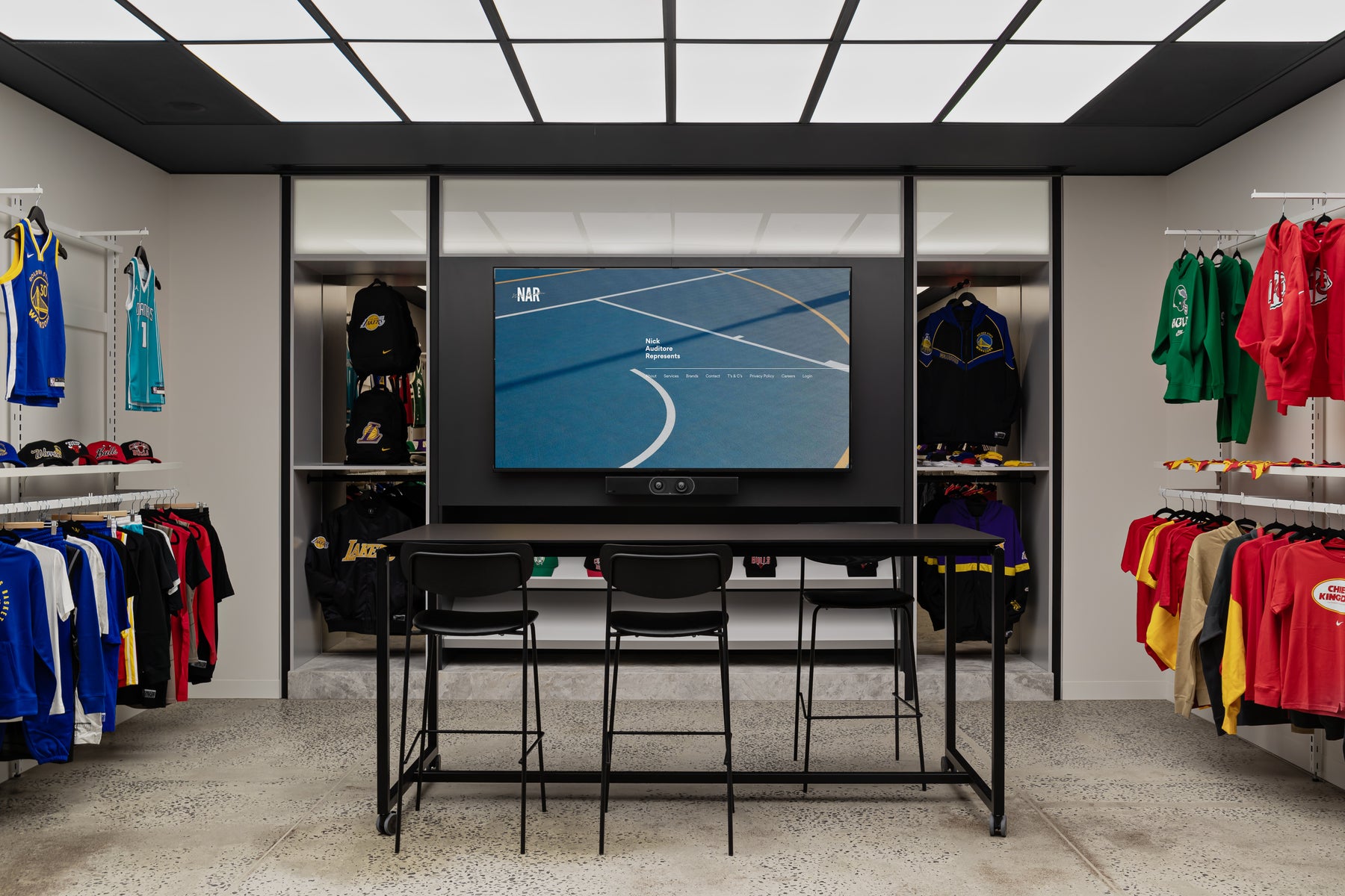Black Table and Chairs at the M2M Group Fitout Melbourne